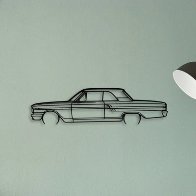 Fairlane Coupe 1964 2 Classic Silhouette Metal Wall Art - Tinvibe