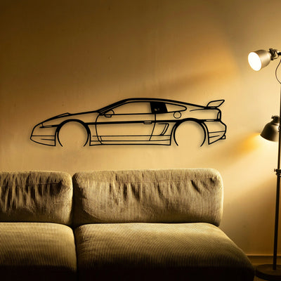 Fiero GT 1987 Classic Silhouette Metal Wall Art - Tinvibe