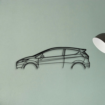 Fiesta MK7 Classic Silhouette Metal Wall Art - Tinvibe