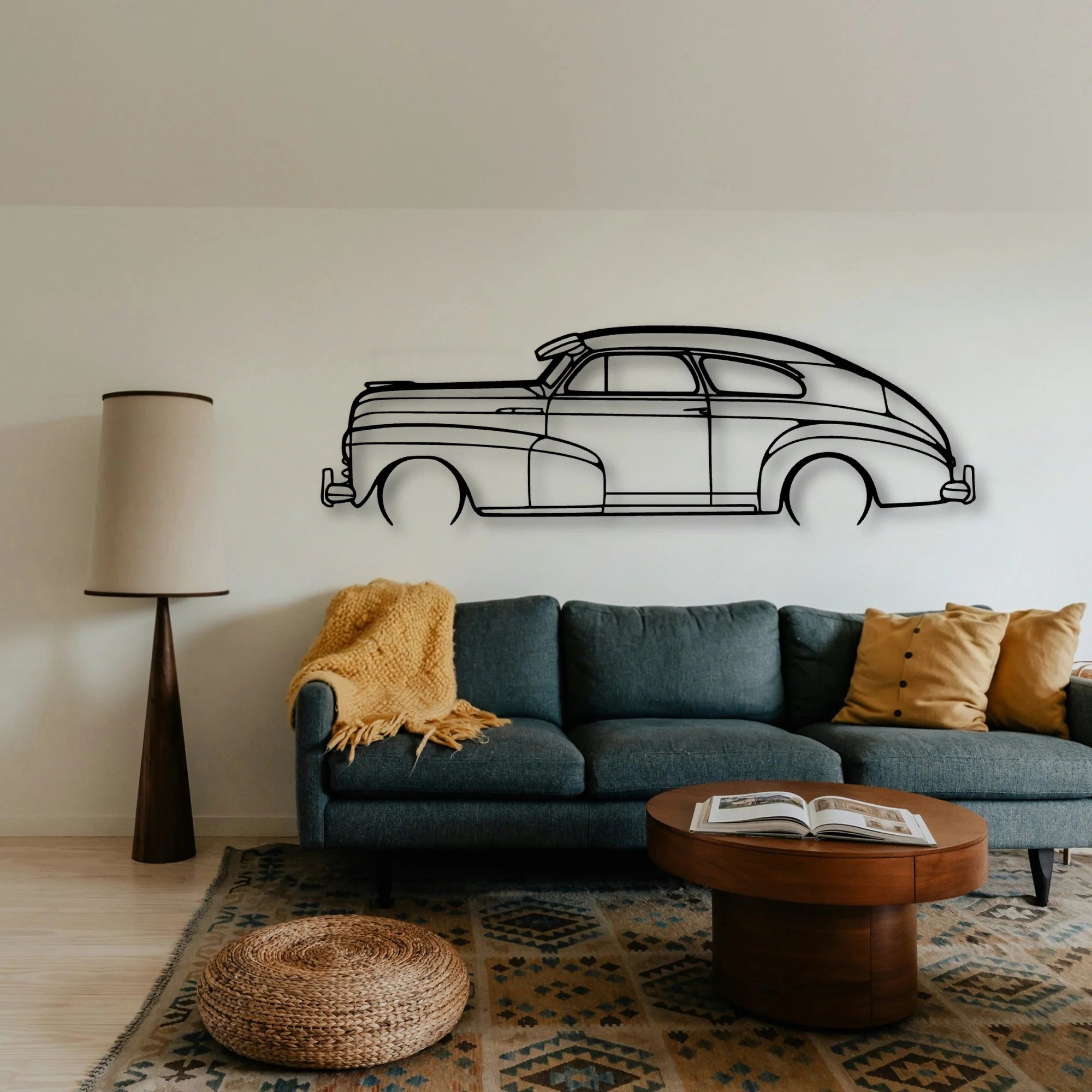 Fleetline 1947 Classic Silhouette Metal Wall Art - Tinvibe