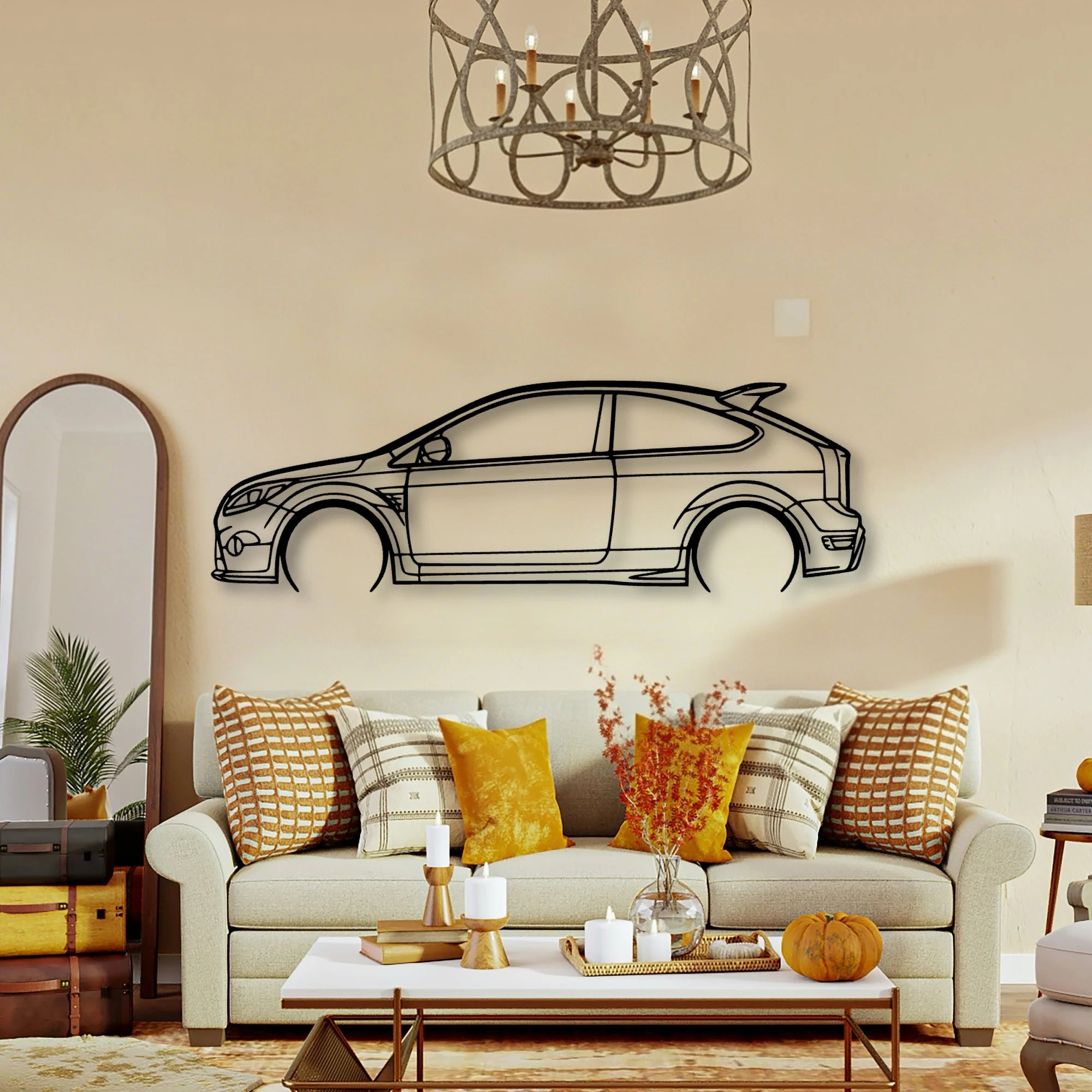 Focus RS LV Classic Silhouette Metal Wall Art - Tinvibe