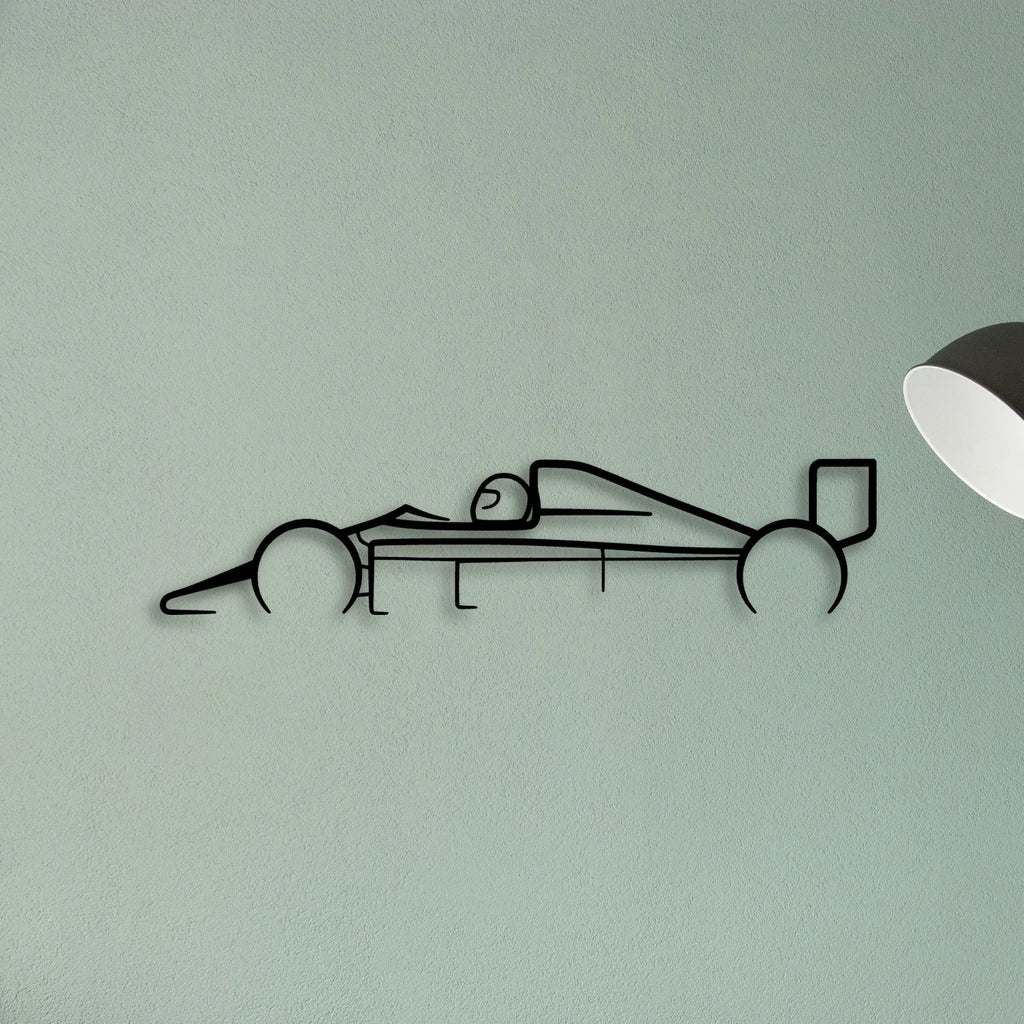 Formula 1 1988 Classic Silhouette Metal Wall Art - Tinvibe