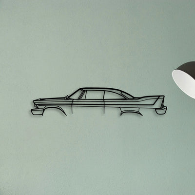 Fury 1958 Classic Silhouette Metal Wall Art - Tinvibe