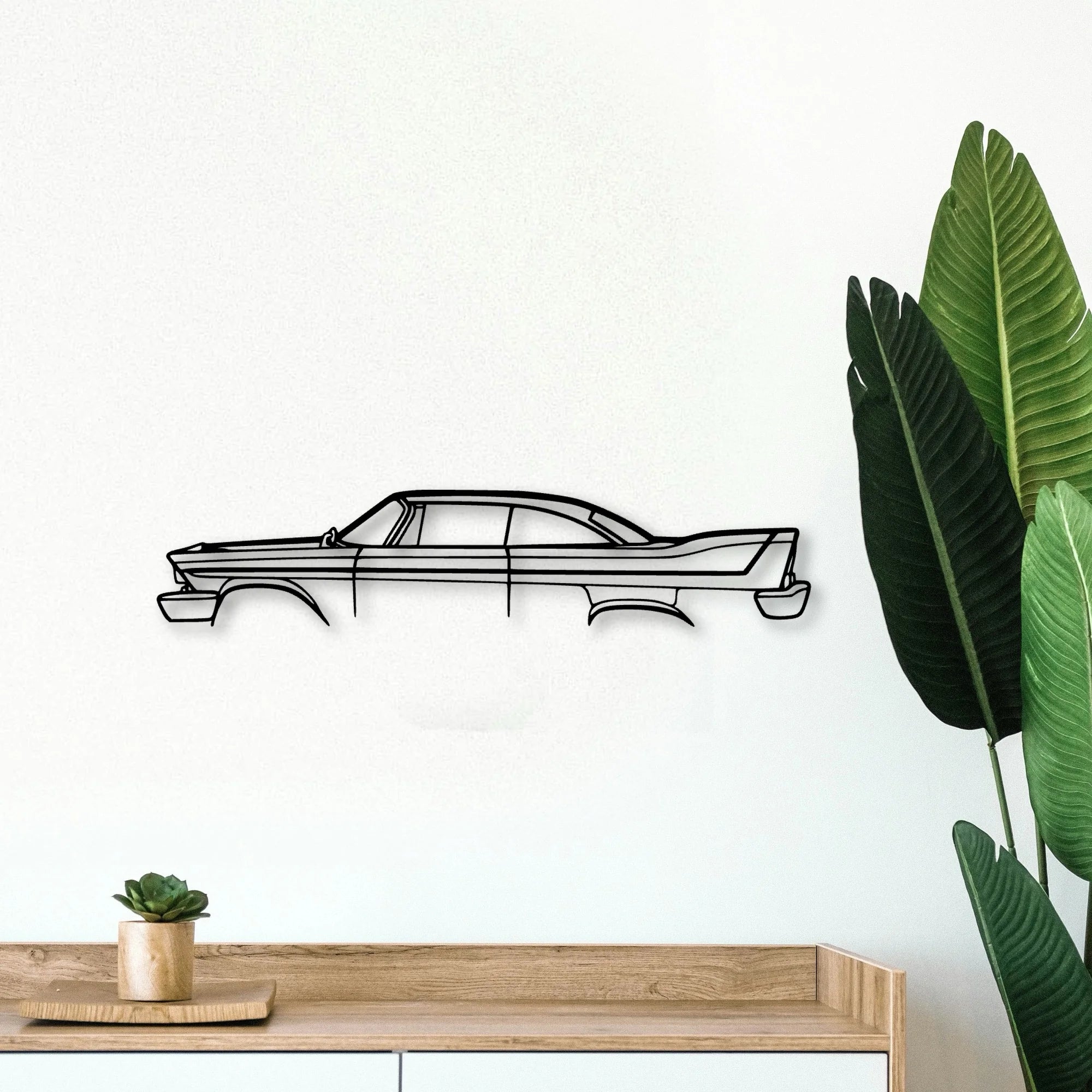 Fury 1958 Classic Silhouette Metal Wall Art - Tinvibe