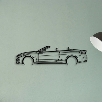 G23 4 Series Convertible 2021 Classic Silhouette Metal Wall Art - Tinvibe