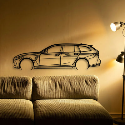 G81 M3 Touring Classic Silhouette Metal Wall Art - Tinvibe
