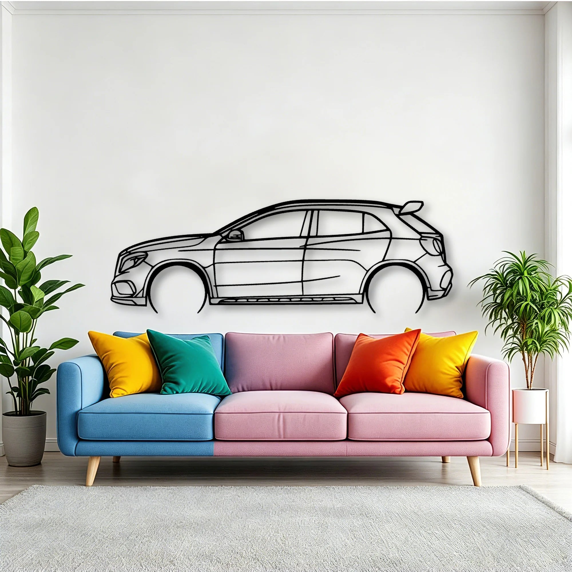 GLA45 Classic Silhouette Metal Wall Art - Tinvibe