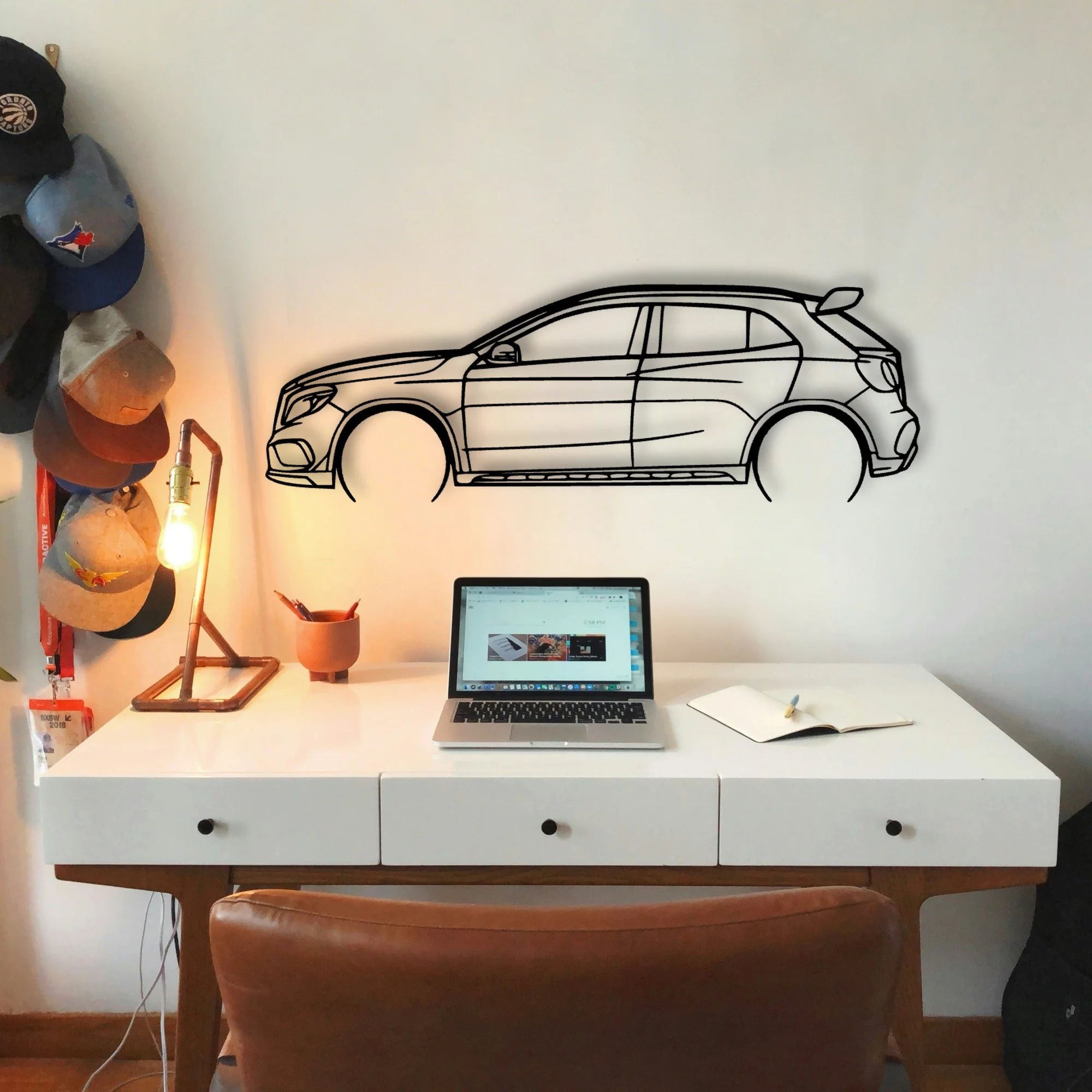 GLA45 Classic Silhouette Metal Wall Art - Tinvibe