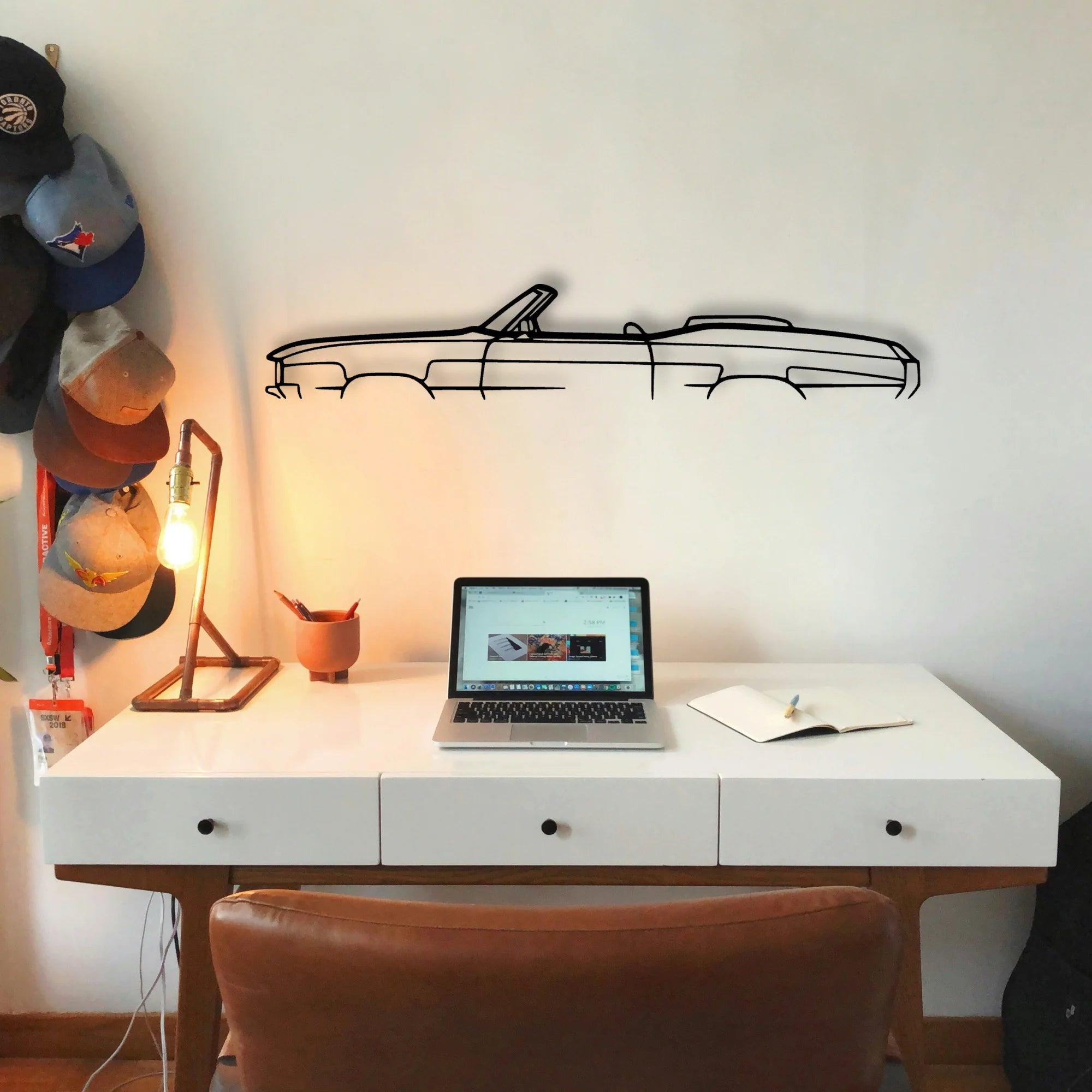 GS 1970 Cabrio Classic Silhouette Metal Wall Art - Tinvibe