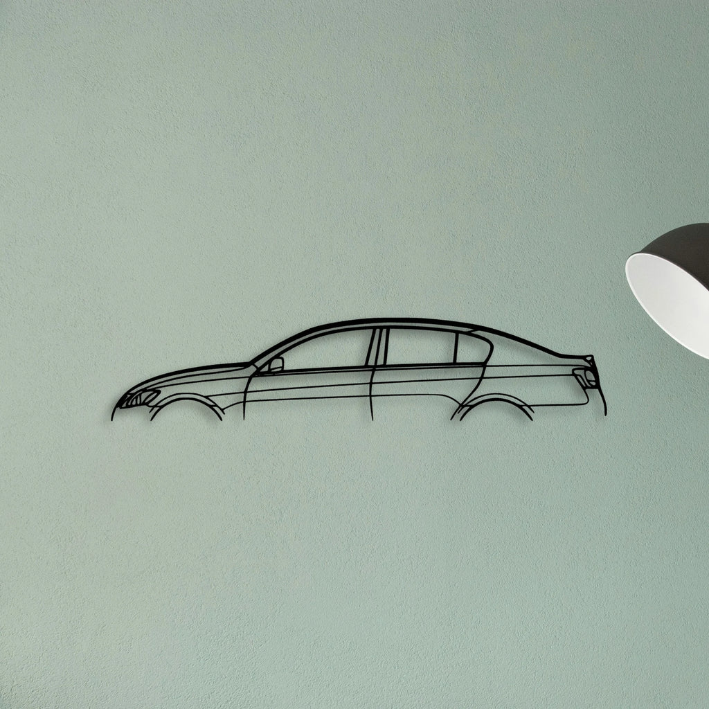 GS 450h 2008 Classic Silhouette Metal Wall Art - Tinvibe
