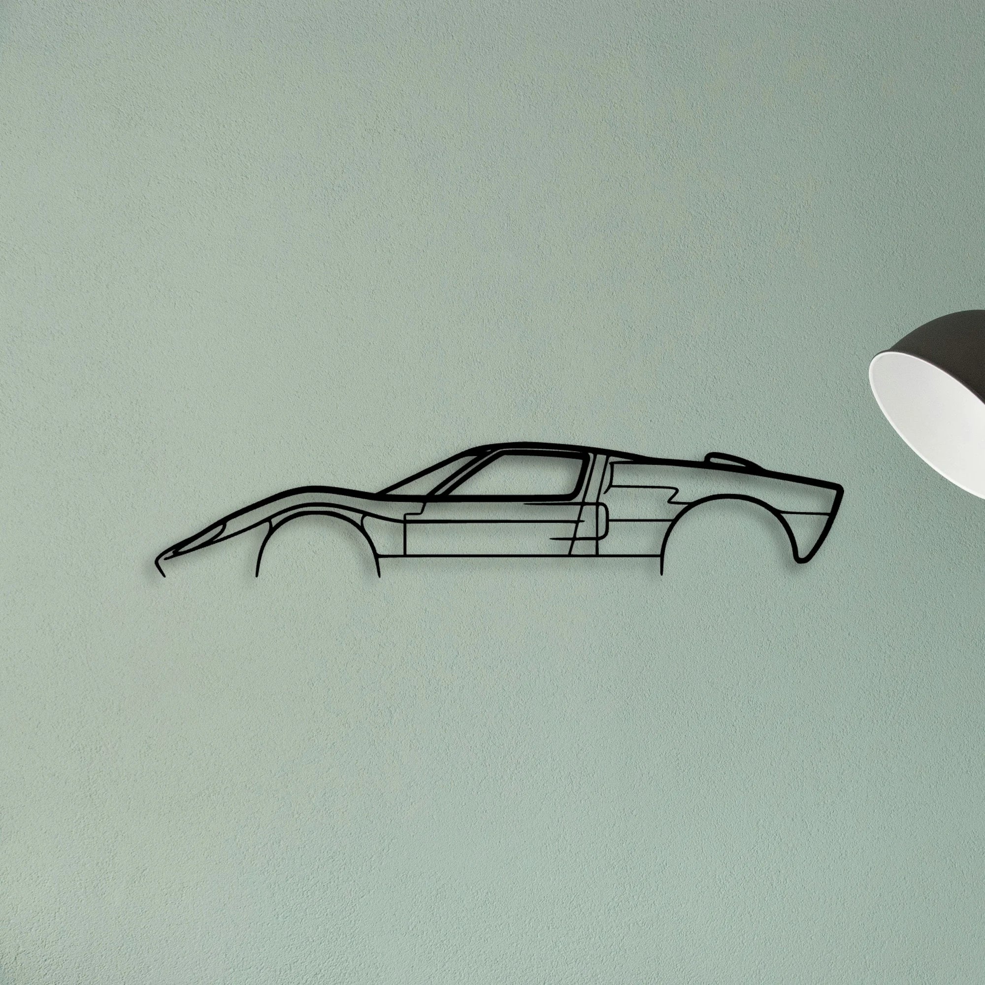 GT 40 Classic Silhouette Metal Wall Art - Tinvibe