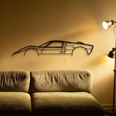 GT 40 Classic Silhouette Metal Wall Art - Tinvibe