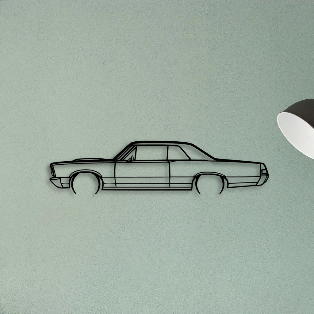 GTO 1965 Classic Silhouette Metal Wall Art - Tinvibe