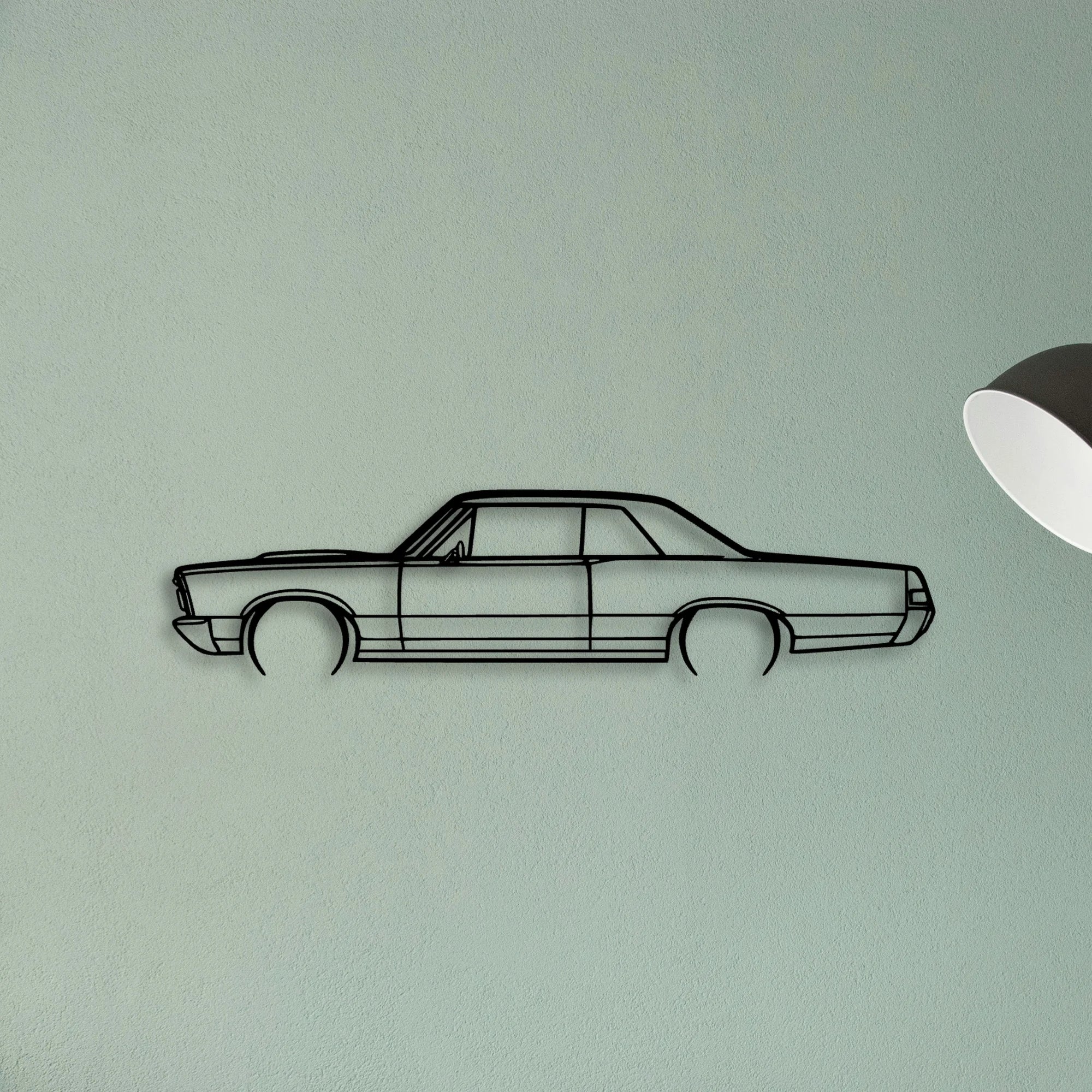 GTO 1965 Classic Silhouette Metal Wall Art - Tinvibe
