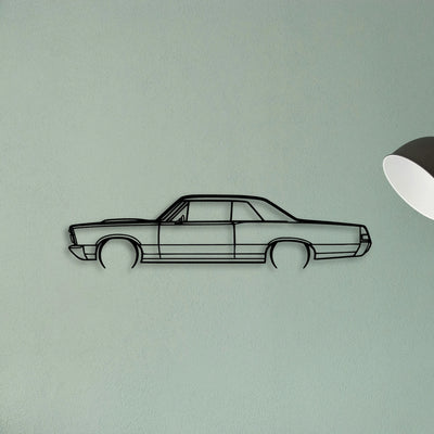 GTO 1965 Classic Silhouette Metal Wall Art - Tinvibe