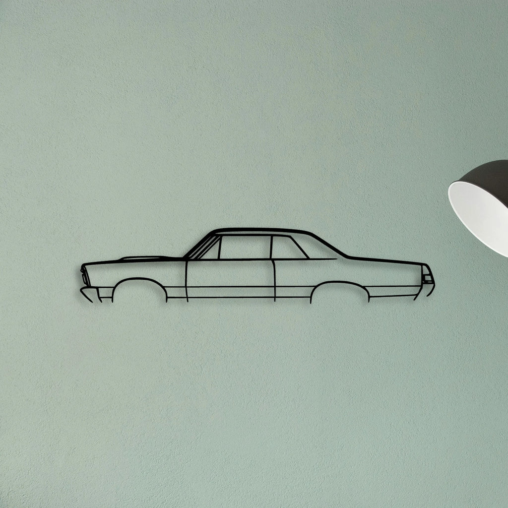GTO 1965 2 Classic Silhouette Metal Wall Art - Tinvibe