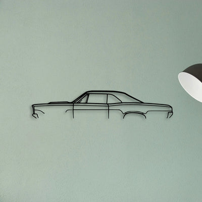 GTO 1966 Classic Silhouette Metal Wall Art - Tinvibe