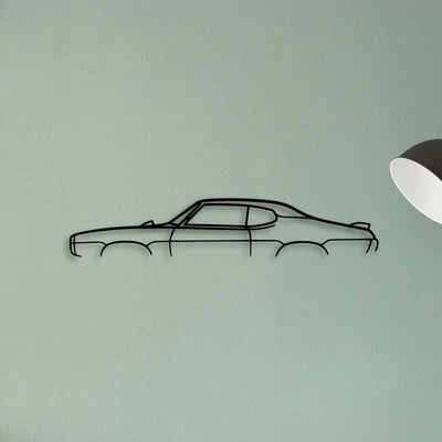GTO 1968 Classic Silhouette Metal Wall Art - Tinvibe