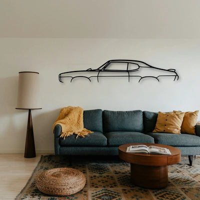 GTO 1968 Classic Silhouette Metal Wall Art - Tinvibe
