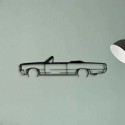 GTO Cabrio 1964 Classic Silhouette Metal Wall Art - Tinvibe