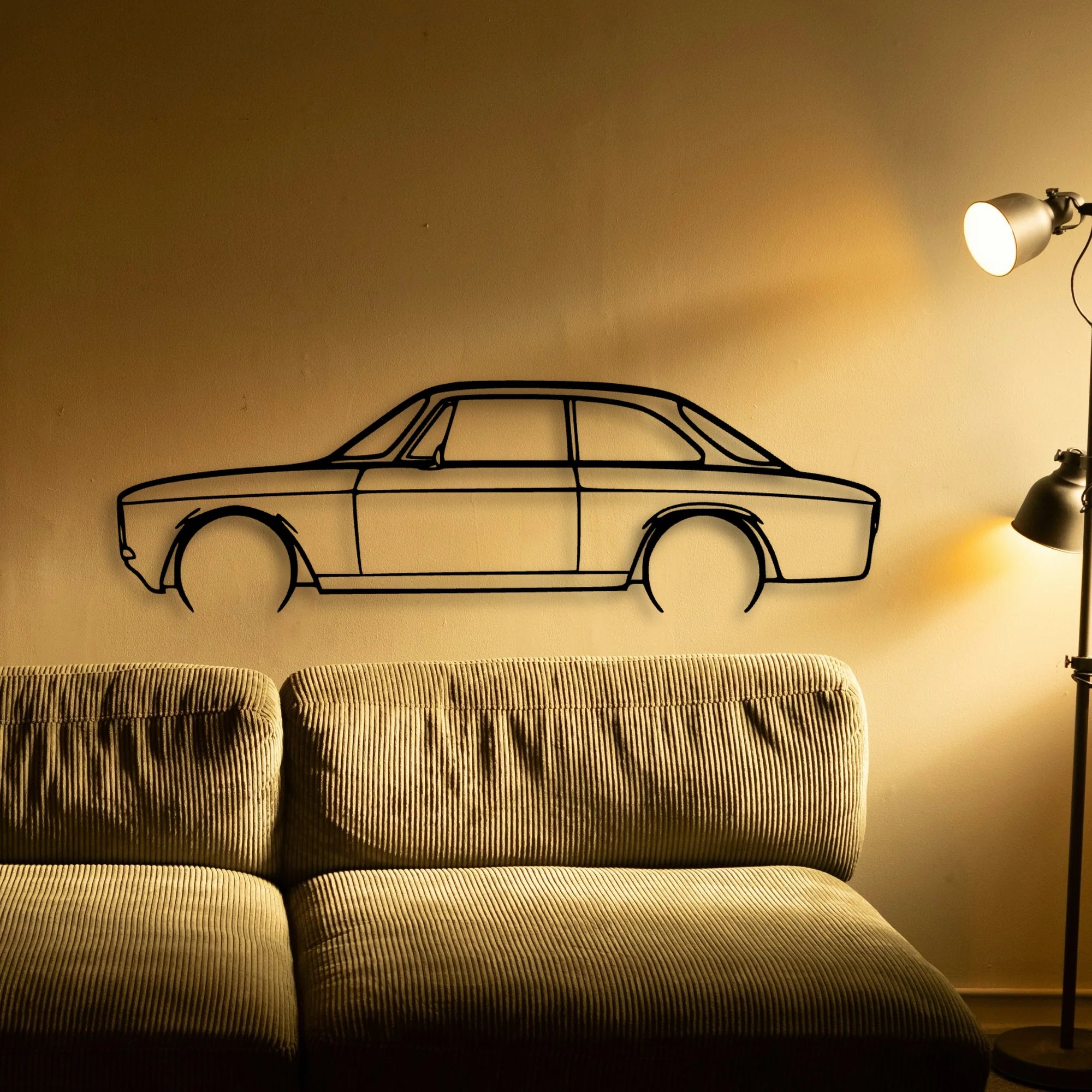GT 1300 1971 Classic Silhouette Metal Wall Art - Tinvibe