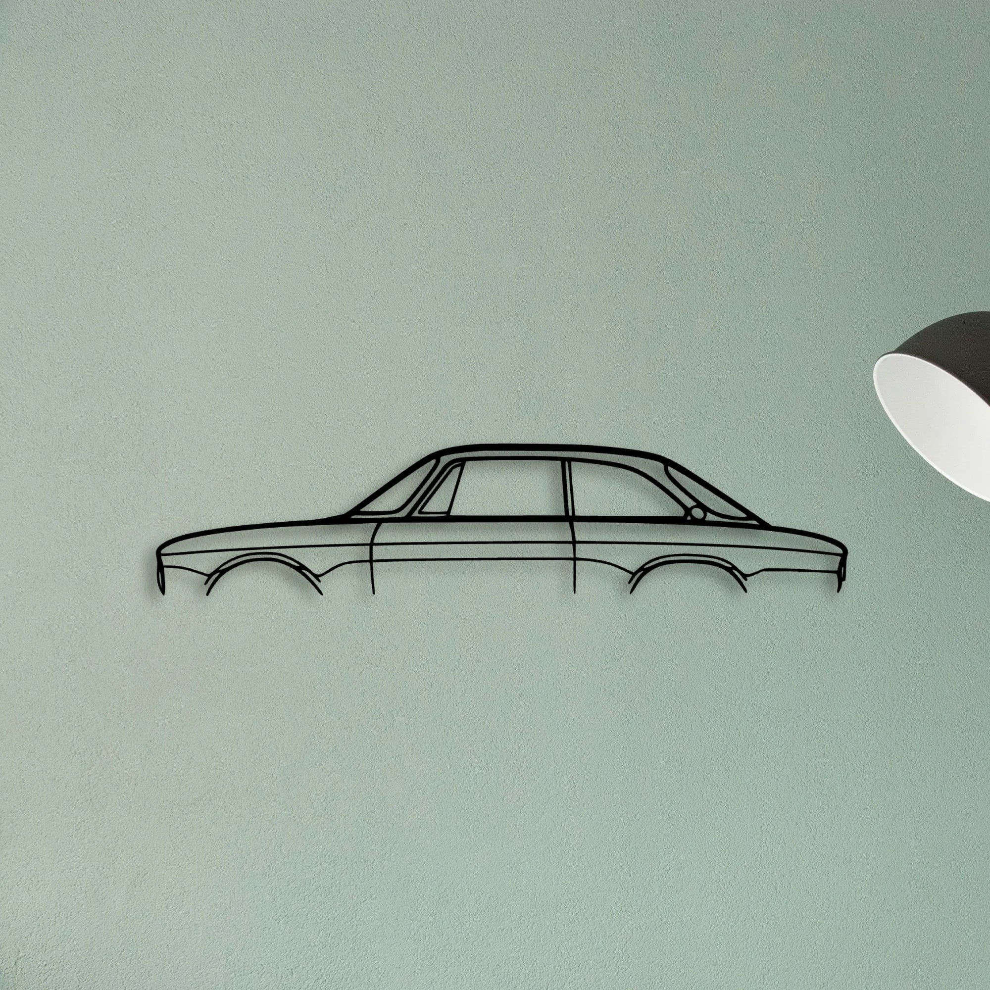 GT 1600 Junior 1975 Classic Silhouette Metal Wall Art - Tinvibe