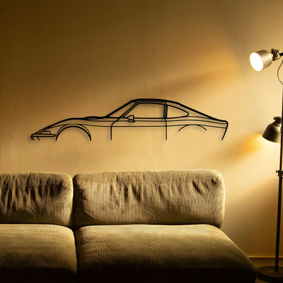 GT 1970 2 Classic Silhouette Metal Wall Art - Tinvibe