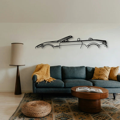 GT Convertible Classic Silhouette Metal Wall Art - Tinvibe