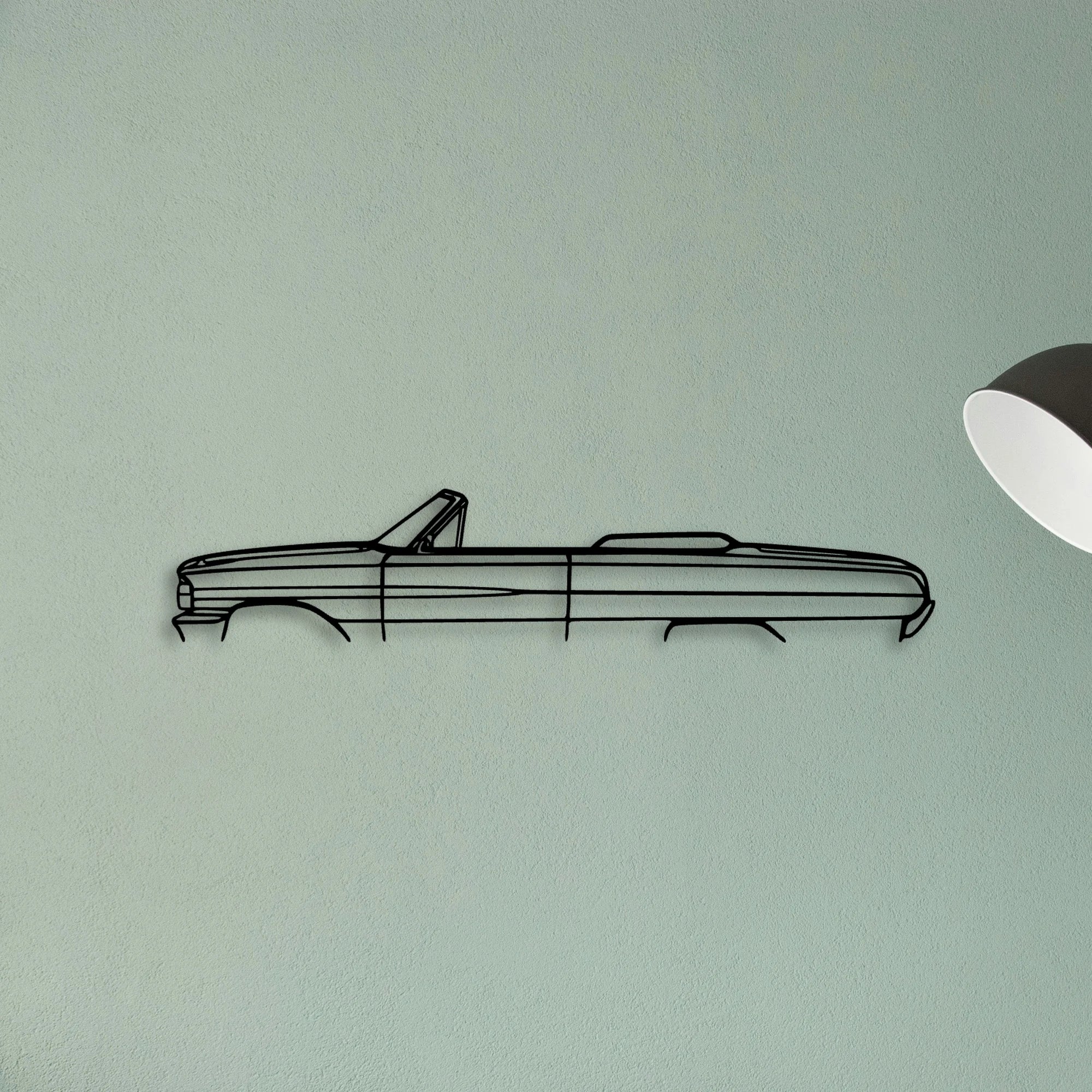 Galaxie Convertible 1964 Classic Silhouette Metal Wall Art - Tinvibe