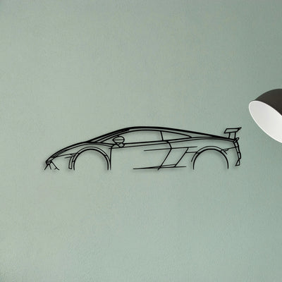 Gallardo LP570 Blancpain Classic Silhouette Metal Wall Art - Tinvibe