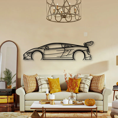 Gallardo Super Trofeo 2 Classic Silhouette Metal Wall Art - Tinvibe