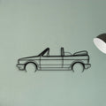 Golf 1 Sportline Cabriolet Classic Silhouette Metal Wall Art - Tinvibe