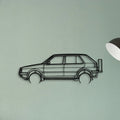 Golf 2 Country 1991 Classic Silhouette Metal Wall Art - Tinvibe