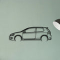 Golf MK6 GTI 2011 Classic Silhouette Metal Wall Art - Tinvibe