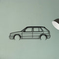 Golf MK2 GTI 1990 Classic Silhouette Metal Wall Art - Tinvibe