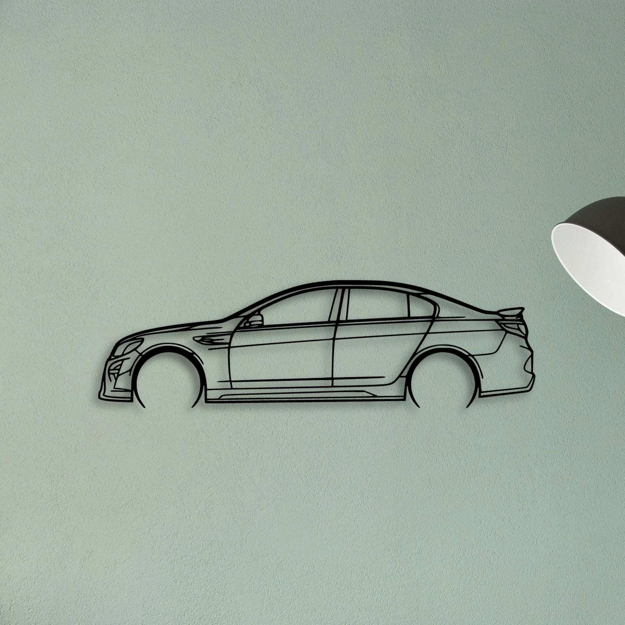 HSV GTSR 2017 Classic Silhouette Metal Wall Art - Tinvibe