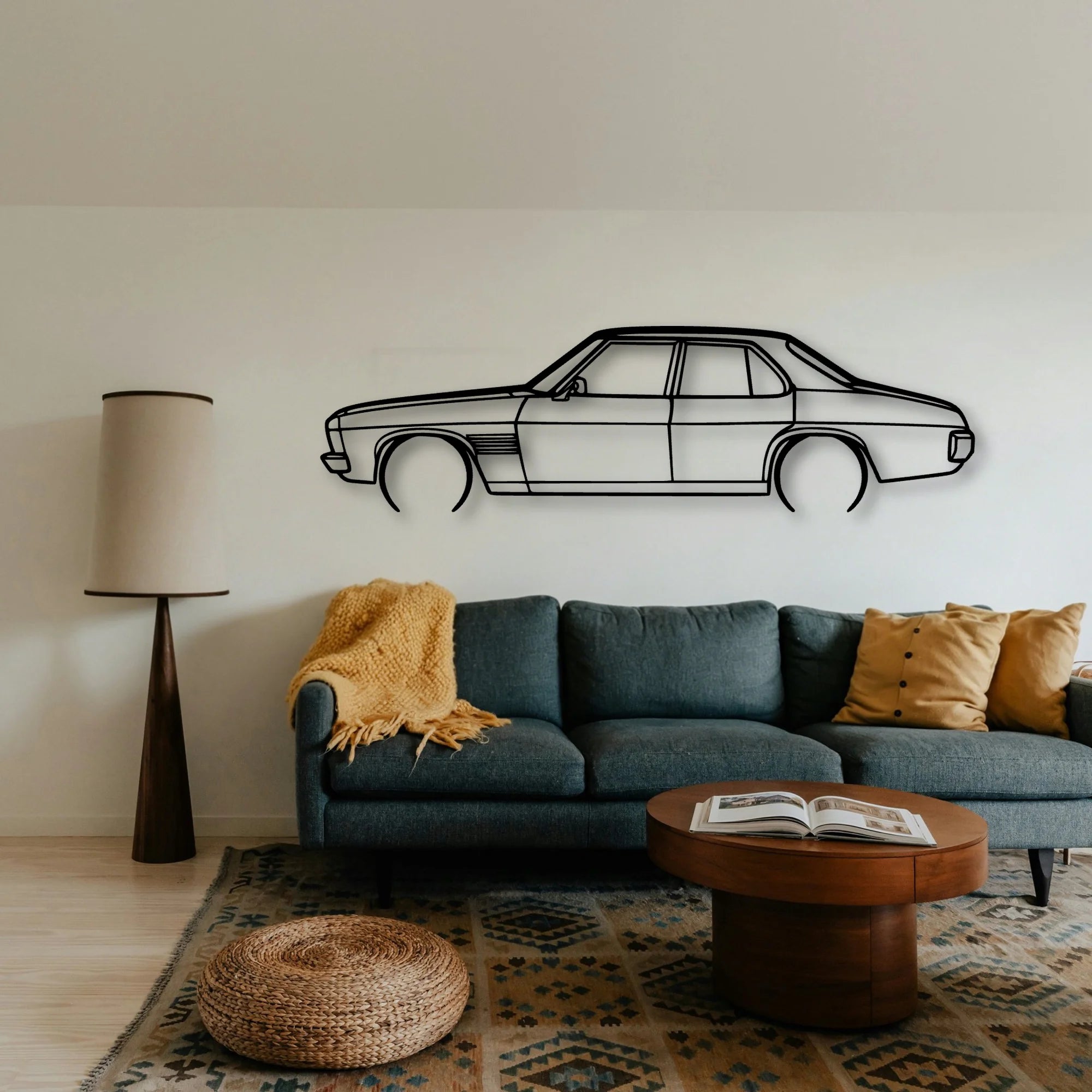 HSV HQ Monaro 1974 Classic Silhouette Metal Wall Art - Tinvibe
