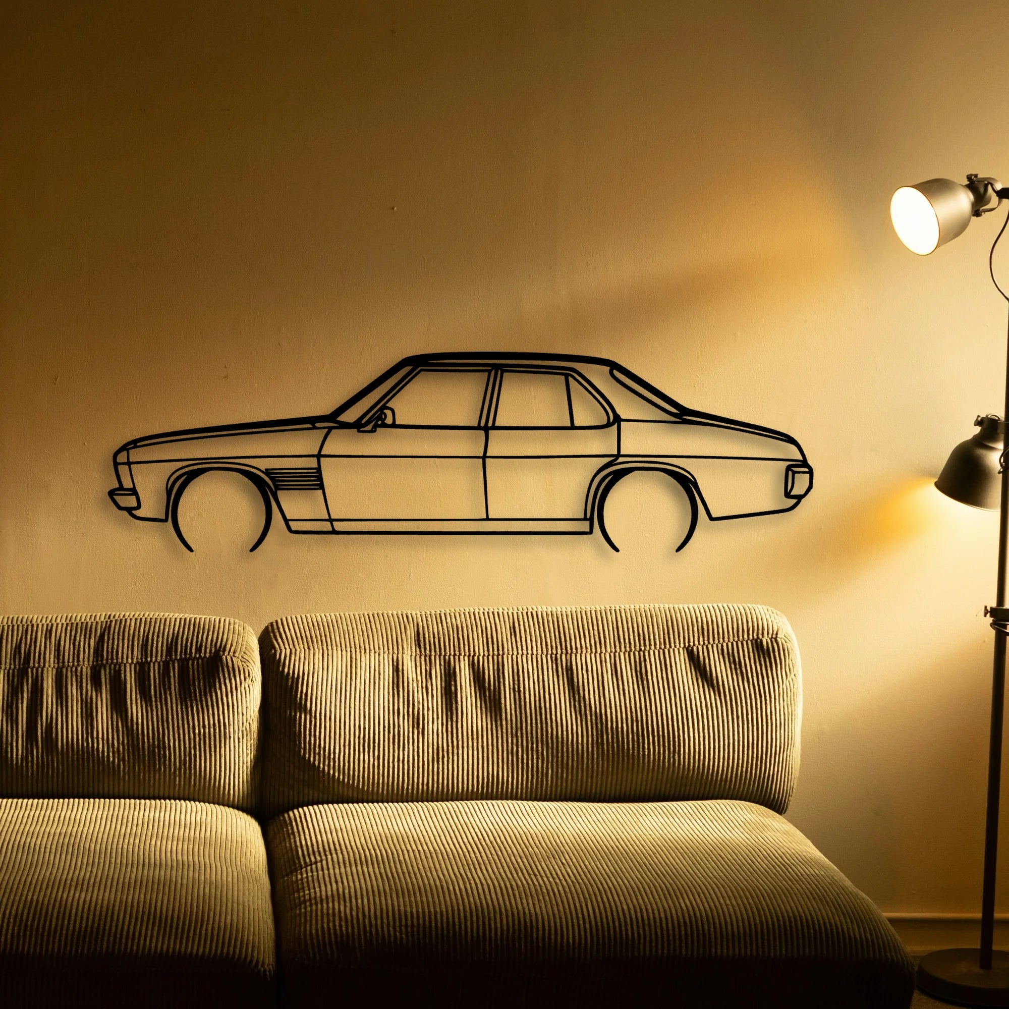 HSV HQ Monaro 1974 Classic Silhouette Metal Wall Art - Tinvibe