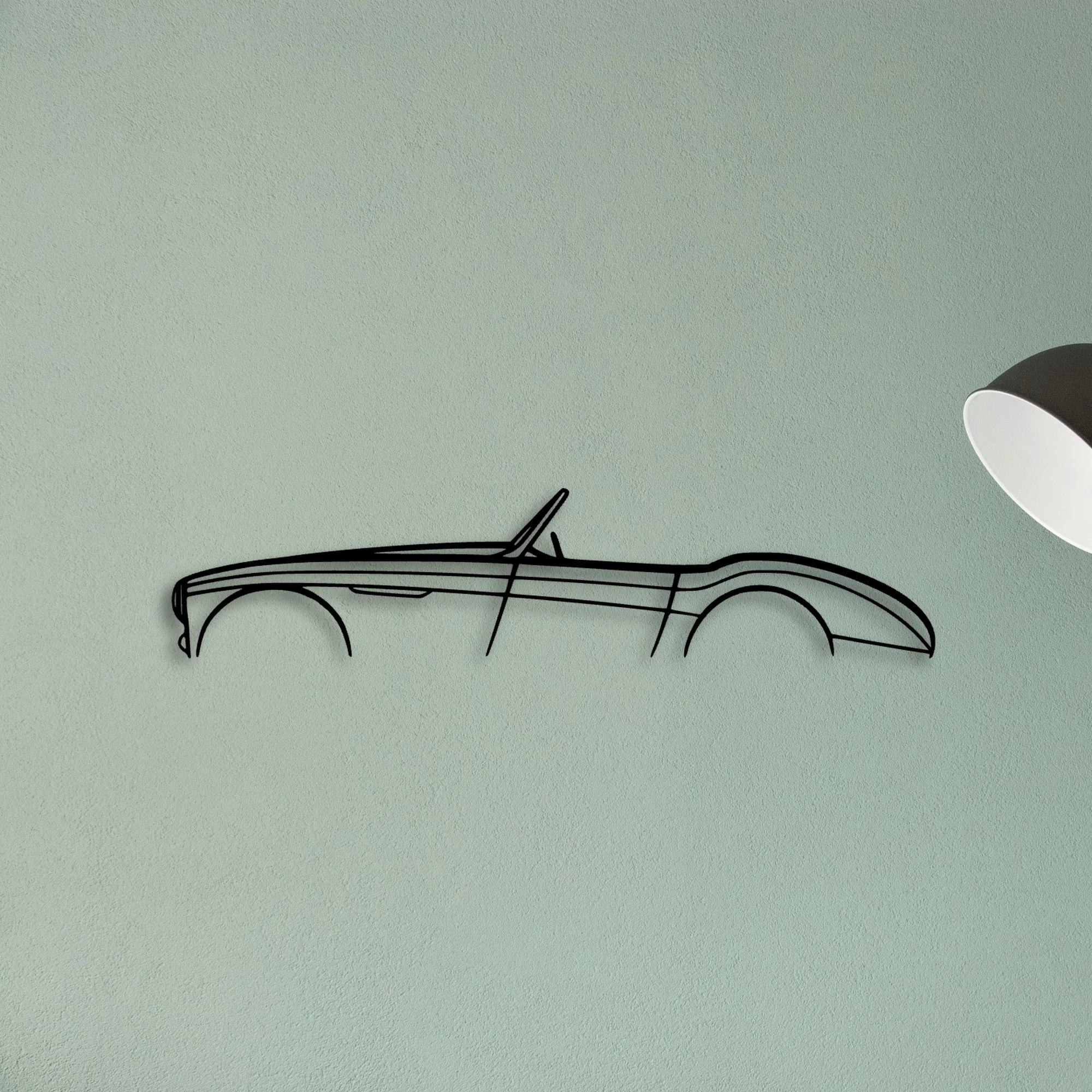 Healey 100 1954 Classic Silhouette Metal Wall Art - Tinvibe