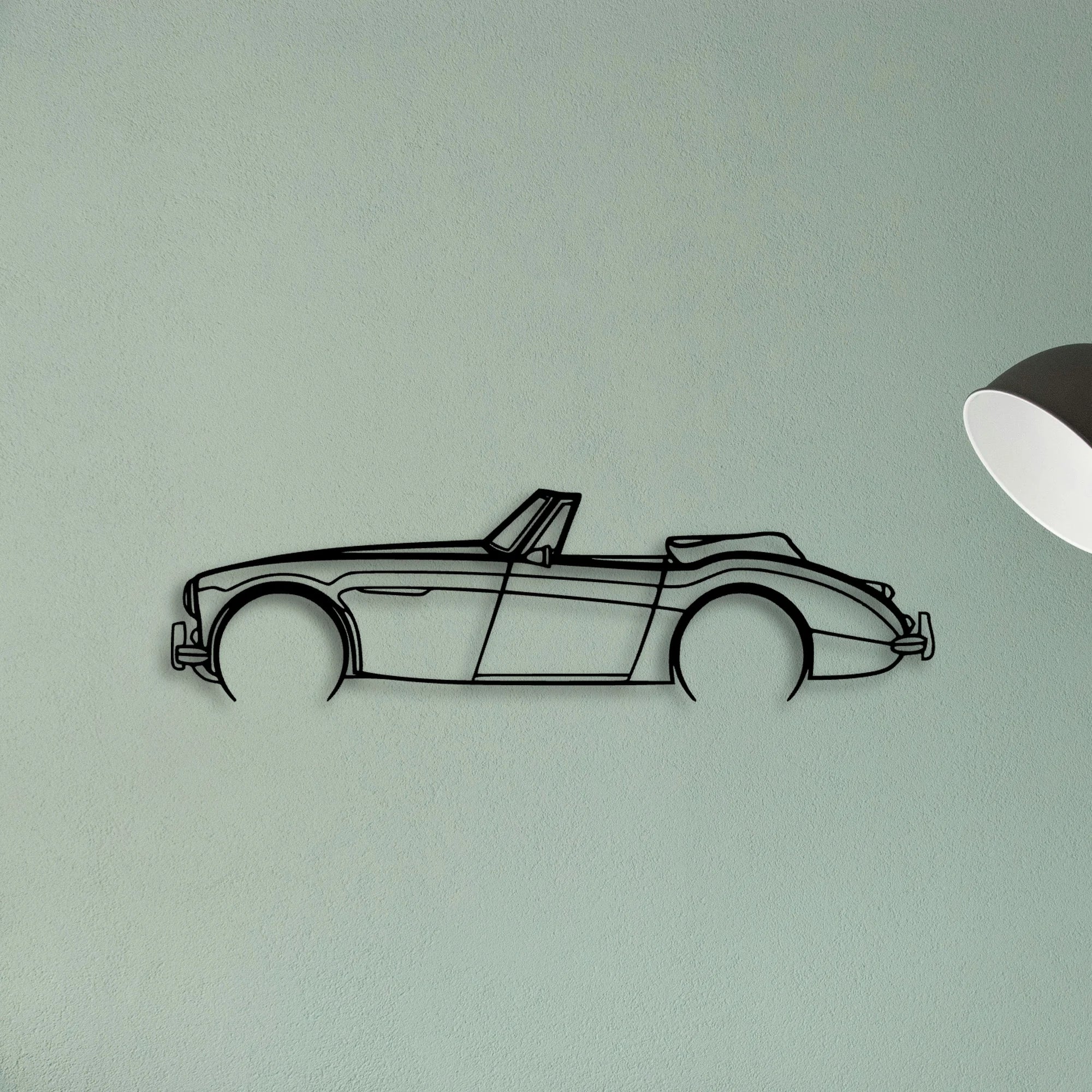 Healey 3000 1966 Classic Silhouette Metal Wall Art - Tinvibe