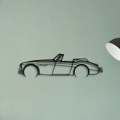 Healey 3000 1966 Classic Silhouette Metal Wall Art - Tinvibe