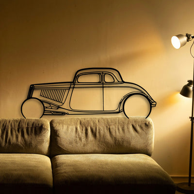 Highboy 1934 Classic Silhouette Metal Wall Art - Tinvibe