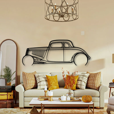 Highboy 1934 Classic Silhouette Metal Wall Art - Tinvibe
