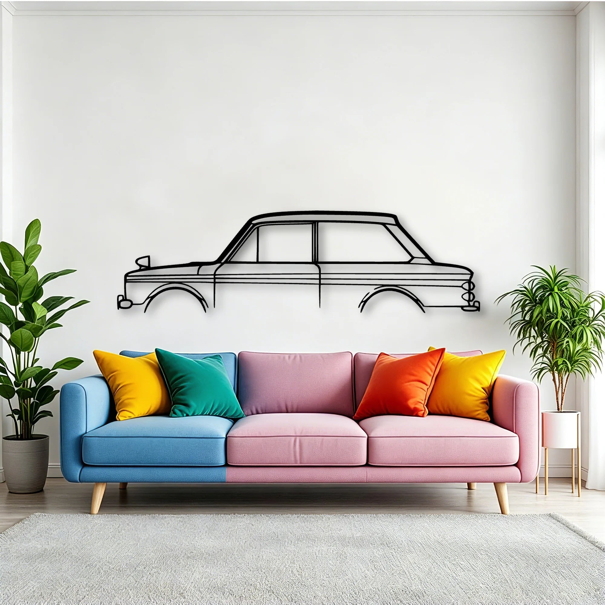 Hilman IMP 1966 Classic Silhouette Metal Wall Art - Tinvibe