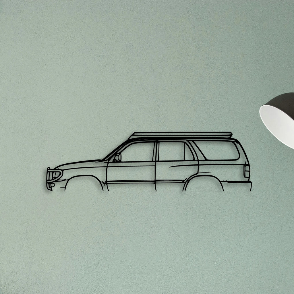 Hilux Surf 1996 Classic Silhouette Metal Wall Art - Tinvibe