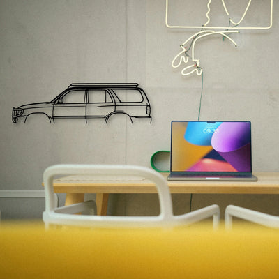 Hilux Surf 1996 Classic Silhouette Metal Wall Art - Tinvibe