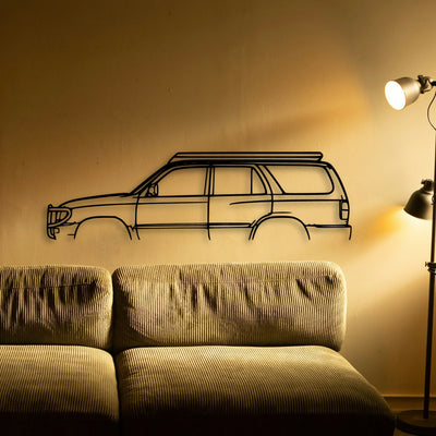 Hilux Surf 1996 Classic Silhouette Metal Wall Art - Tinvibe