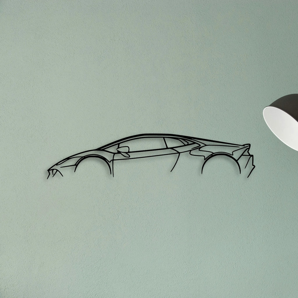 Huracan Classic Silhouette Metal Wall Art - Tinvibe