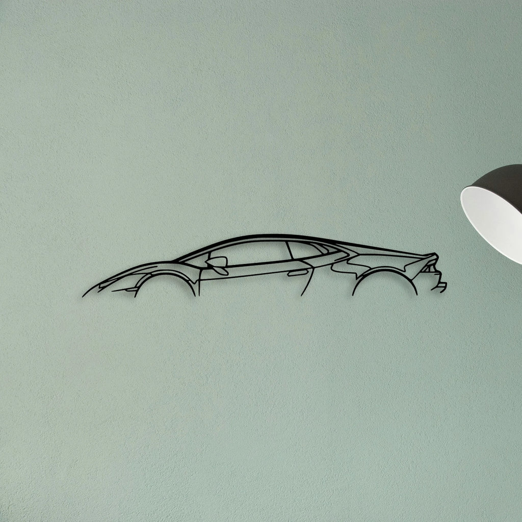 Huracan EVO 2021 Classic Silhouette Metal Wall Art - Tinvibe