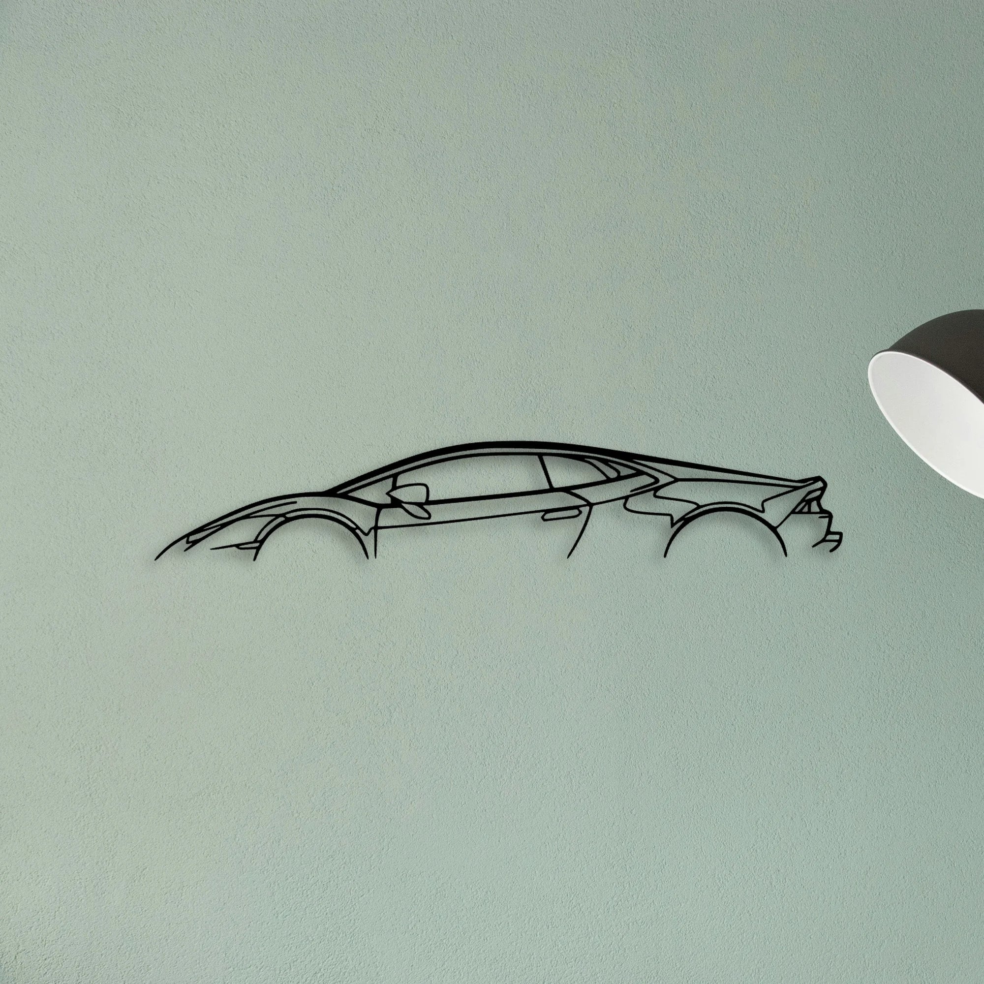 Huracan EVO 2021 Classic Silhouette Metal Wall Art - Tinvibe